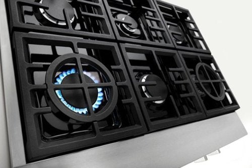 KitchenAid - 36 in. Wide 6 burners Commercial-Style Built-In Gas Cooktop - Stainless Steel