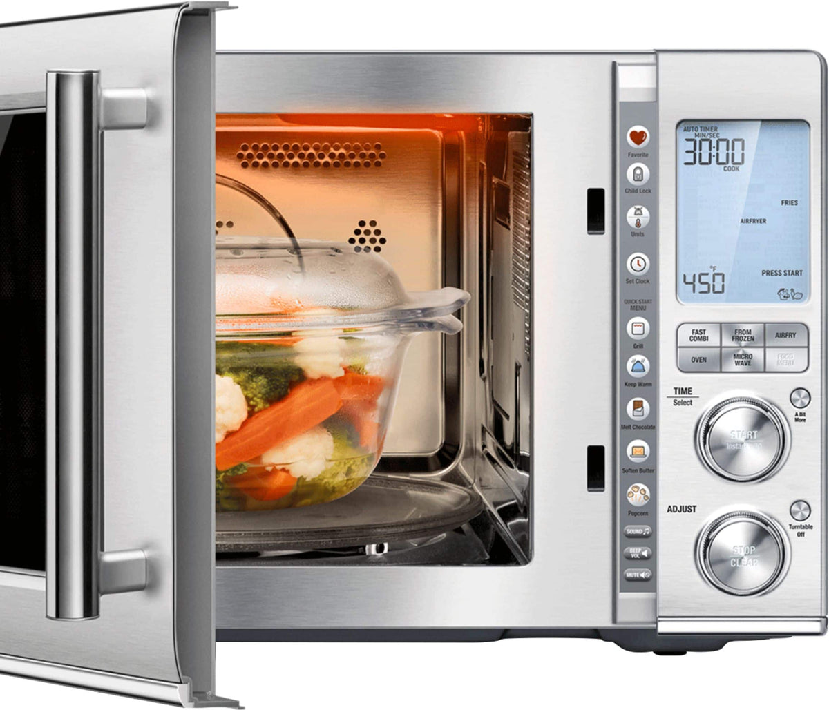 Breville - the Combi Wave 3 in 1 1.1 Cu. Ft. Convection Microwave - Brushed Stainless Steel