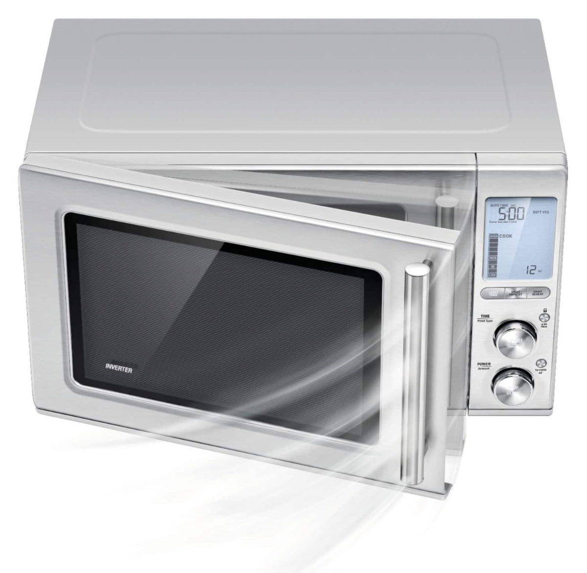 Breville - the Smooth Wave 1.2 Cu. Ft. Microwave - Stainless Steel