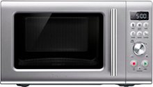 Breville - the Compact Wave Soft Close 0.9 Cu. Ft. Microwave - Silver