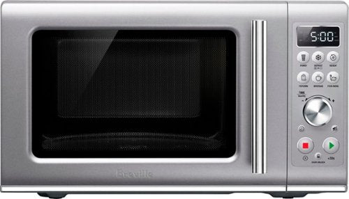 Breville - the Compact Wave Soft Close 0.9 Cu. Ft. Microwave - Silver