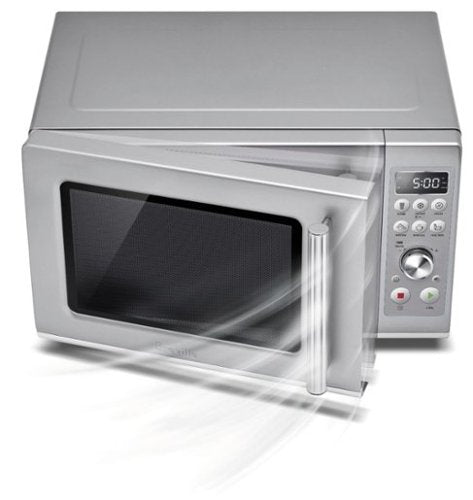 Breville - the Compact Wave Soft Close 0.9 Cu. Ft. Microwave - Silver