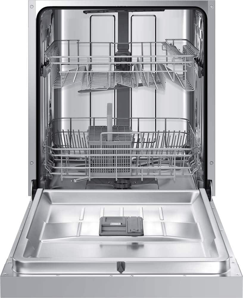 Samsung - 24" Front Control Built-In Stainless Steel Tub Dishwasher, ADA Compliant, 52 dBA - Stainless Steel