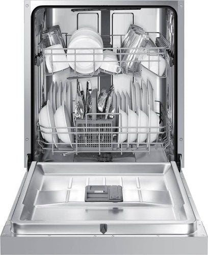 Samsung - 24" Front Control Built-In Stainless Steel Tub Dishwasher, ADA Compliant, 52 dBA - Stainless Steel