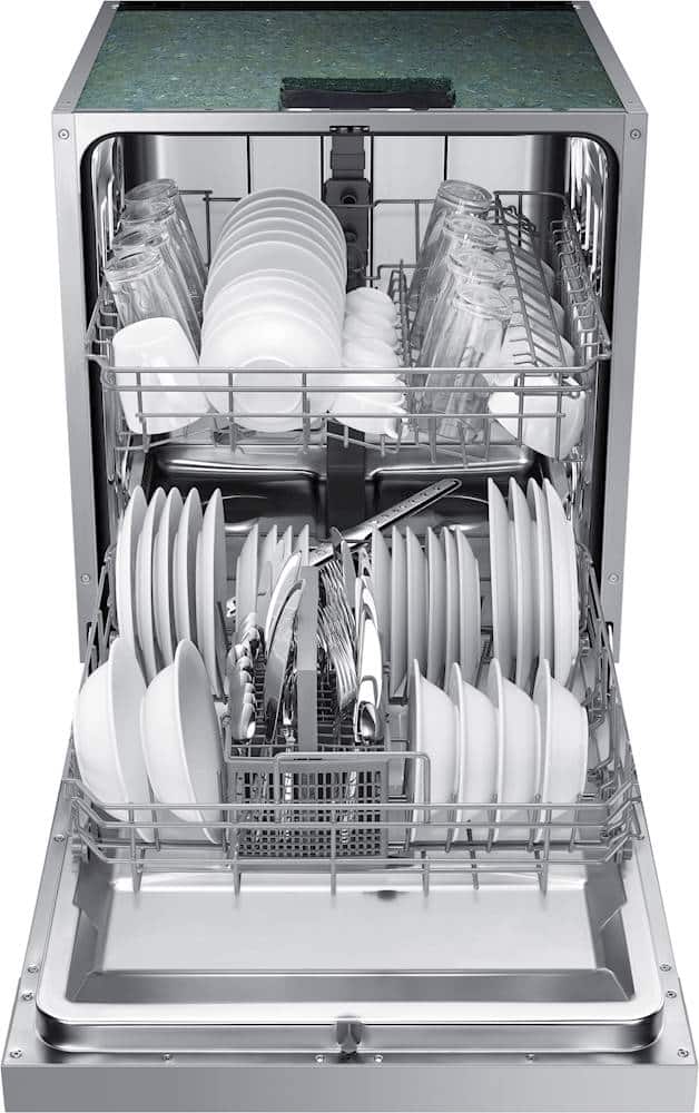 Samsung - 24" Front Control Built-In Stainless Steel Tub Dishwasher, ADA Compliant, 52 dBA - Stainless Steel