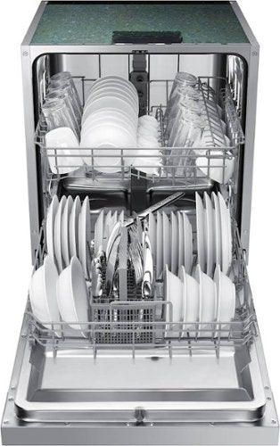 Samsung - 24" Front Control Built-In Stainless Steel Tub Dishwasher, ADA Compliant, 52 dBA - Stainless Steel