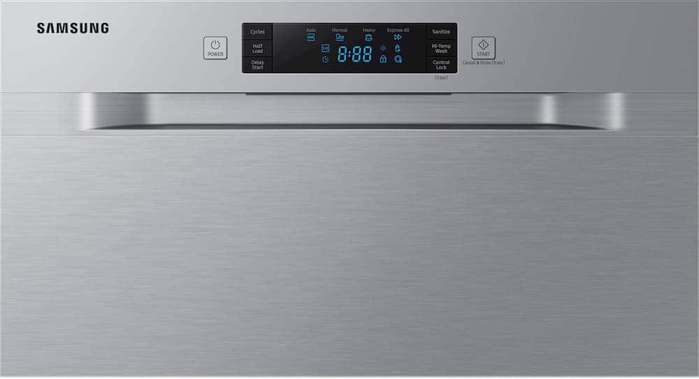 Samsung - 24" Front Control Built-In Stainless Steel Tub Dishwasher, ADA Compliant, 52 dBA - Stainless Steel