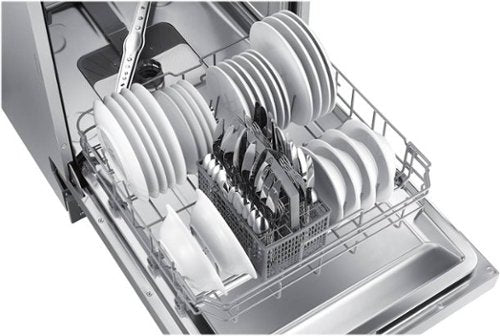 Samsung - 24" Front Control Built-In Stainless Steel Tub Dishwasher, ADA Compliant, 52 dBA - Stainless Steel