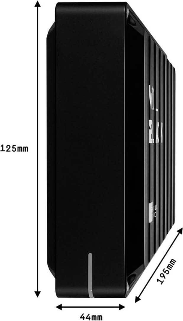 WD - D10 8TB External USB 3.2 Gen 1 Portable Hard Drive - Black