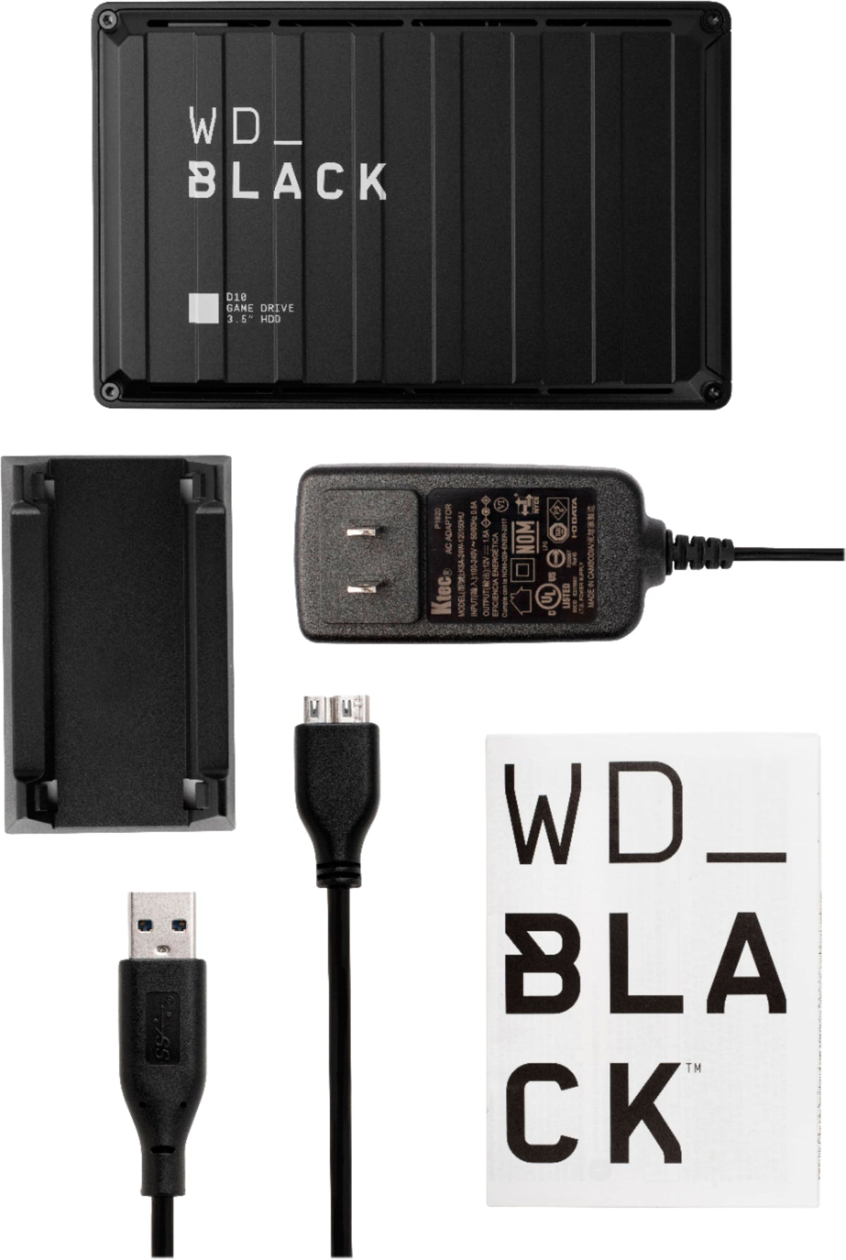 WD - D10 8TB External USB 3.2 Gen 1 Portable Hard Drive - Black