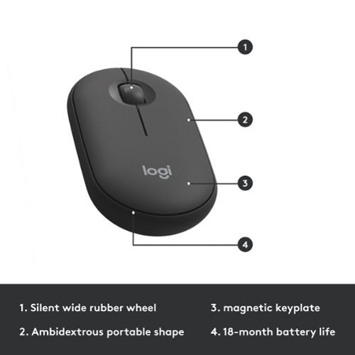 Logitech - MK470 Full-size Wireless Scissor Keyboard and Mouse Bundle for Windows with Quiet clicks - Black/Gray