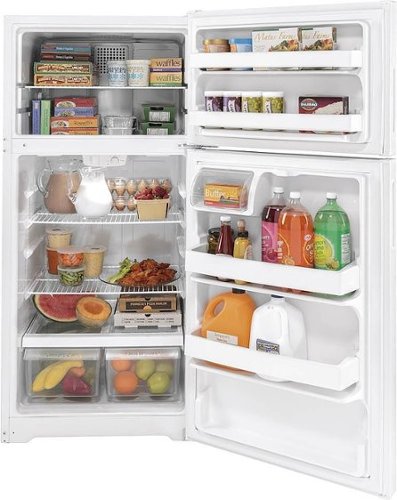 Hotpoint - 28 in. Wide 15.6 Cu. Ft. Top-Freezer Refrigerator with LED Interior Lighting - White