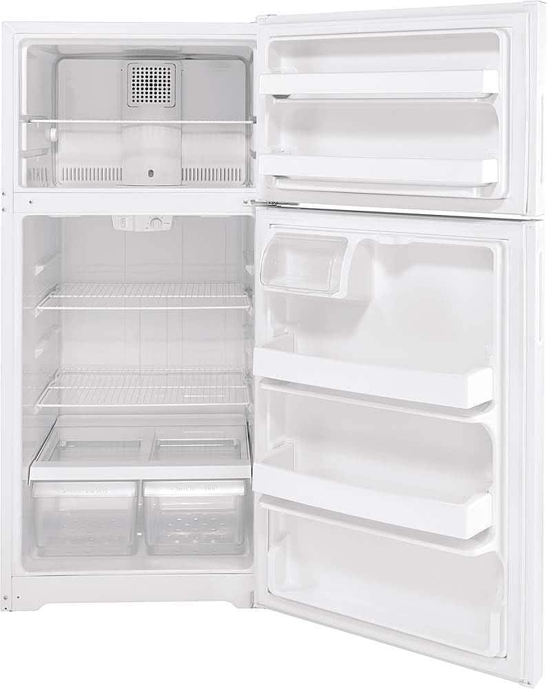 Hotpoint - 28 in. Wide 15.6 Cu. Ft. Top-Freezer Refrigerator with LED Interior Lighting - White