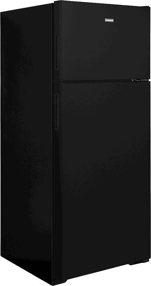 Hotpoint - 28 in. Wide 17.5 Cu. Ft. Top-Freezer Refrigerator with LED Interior Lighting - Black