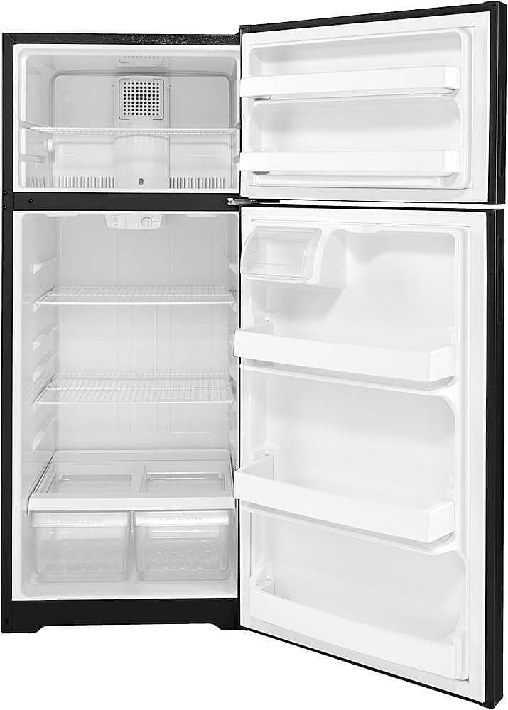 Hotpoint - 28 in. Wide 17.5 Cu. Ft. Top-Freezer Refrigerator with LED Interior Lighting - Black