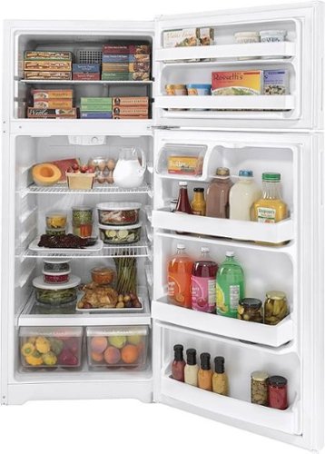 Hotpoint - 28 in. Wide 17.5 Cu. Ft. Top-Freezer Refrigerator with LED Interior Lighting - White