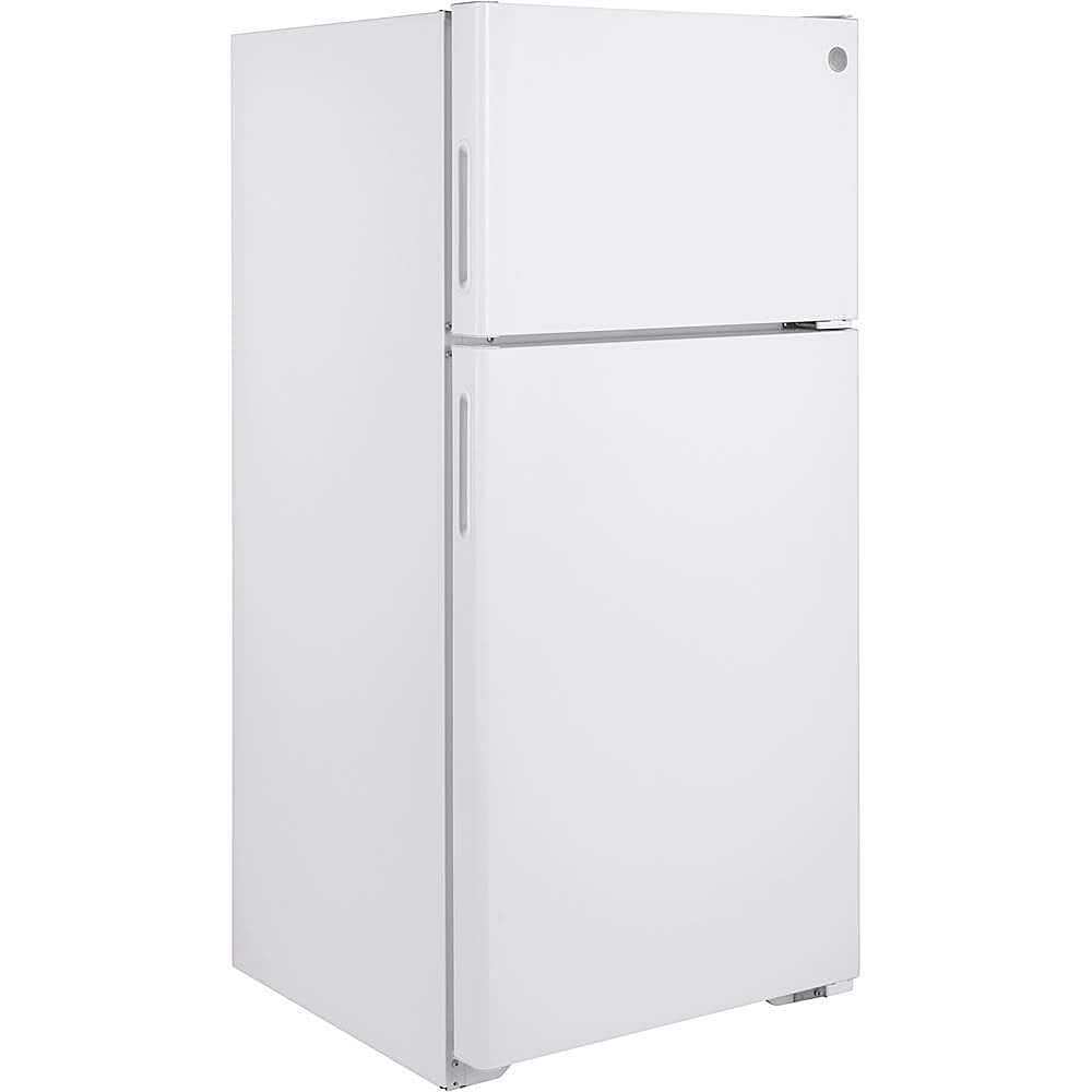 GE - 28 in. Wide 16.6 Cu. Ft. Top-Freezer Refrigerator with LED Interior Lighting - White