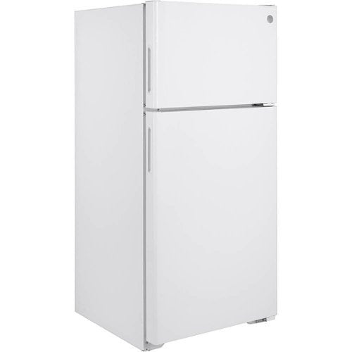 GE - 28 in. Wide 16.6 Cu. Ft. Top-Freezer Refrigerator with LED Interior Lighting - White