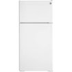 GE - 28 in. Wide 16.6 Cu. Ft. Top-Freezer Refrigerator with LED Interior Lighting - White