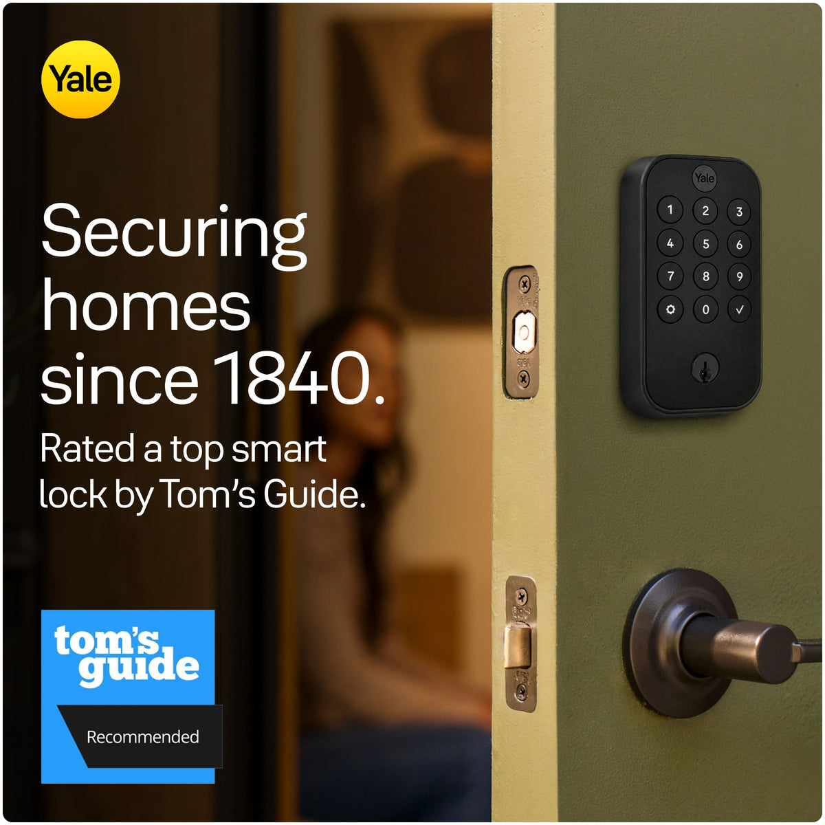 Yale - Assure Lock 2 - Smart Lock Wi-Fi Deadbolt with Push Button Keypad | Key Access - Black Suede