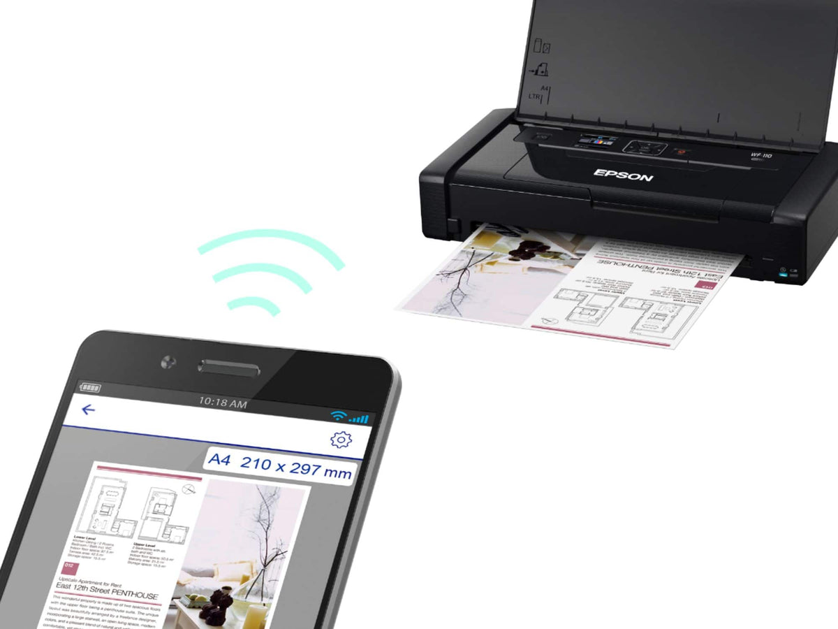 Epson - WorkForce WF-110 Wireless Inkjet Printer - Black