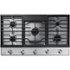 Samsung - 36" Built-In Gas Cooktop with 5 Burners - Stainless Steel