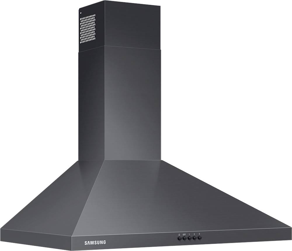 Samsung - 30 inches - Externally Vented & Recirculating - Wall Range Hood - Black Stainless Steel