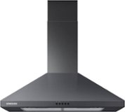 Samsung - 30 inches - Externally Vented & Recirculating - Wall Range Hood - Black Stainless Steel