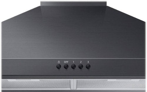 Samsung - 30 inches - Externally Vented & Recirculating - Wall Range Hood - Black Stainless Steel