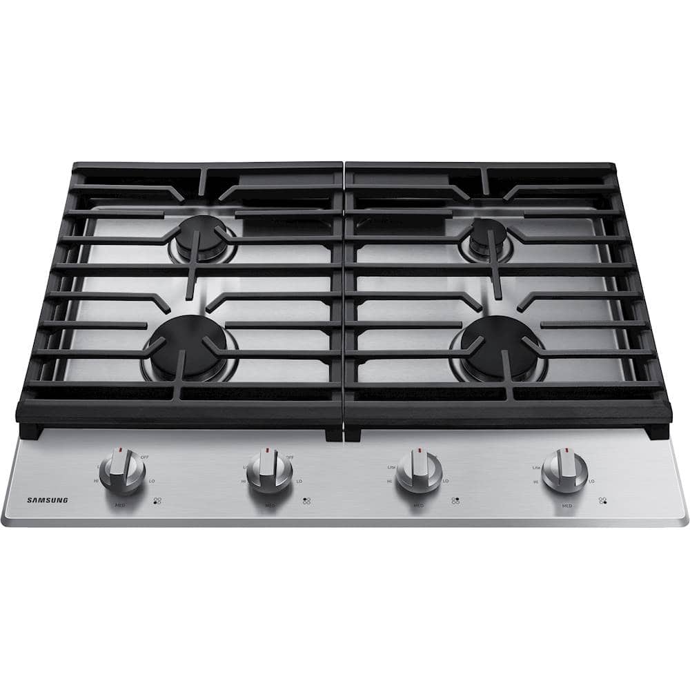 Samsung - 30" Built-In Gas Cooktop with 4 Burners - Stainless Steel