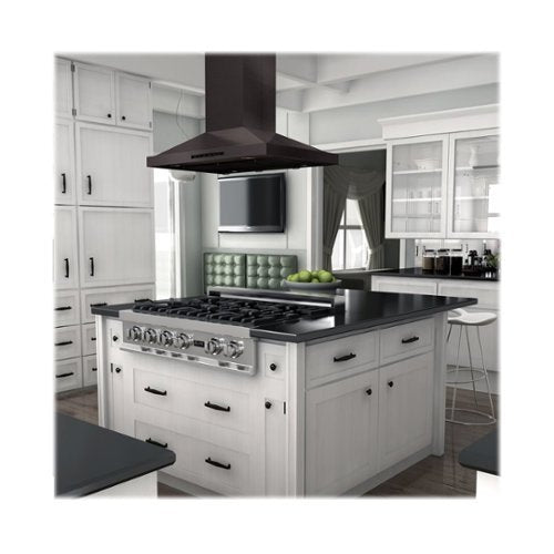 ZLINE - 36 inches - Externally Vented - Island Range Hood - Stainless Steel
