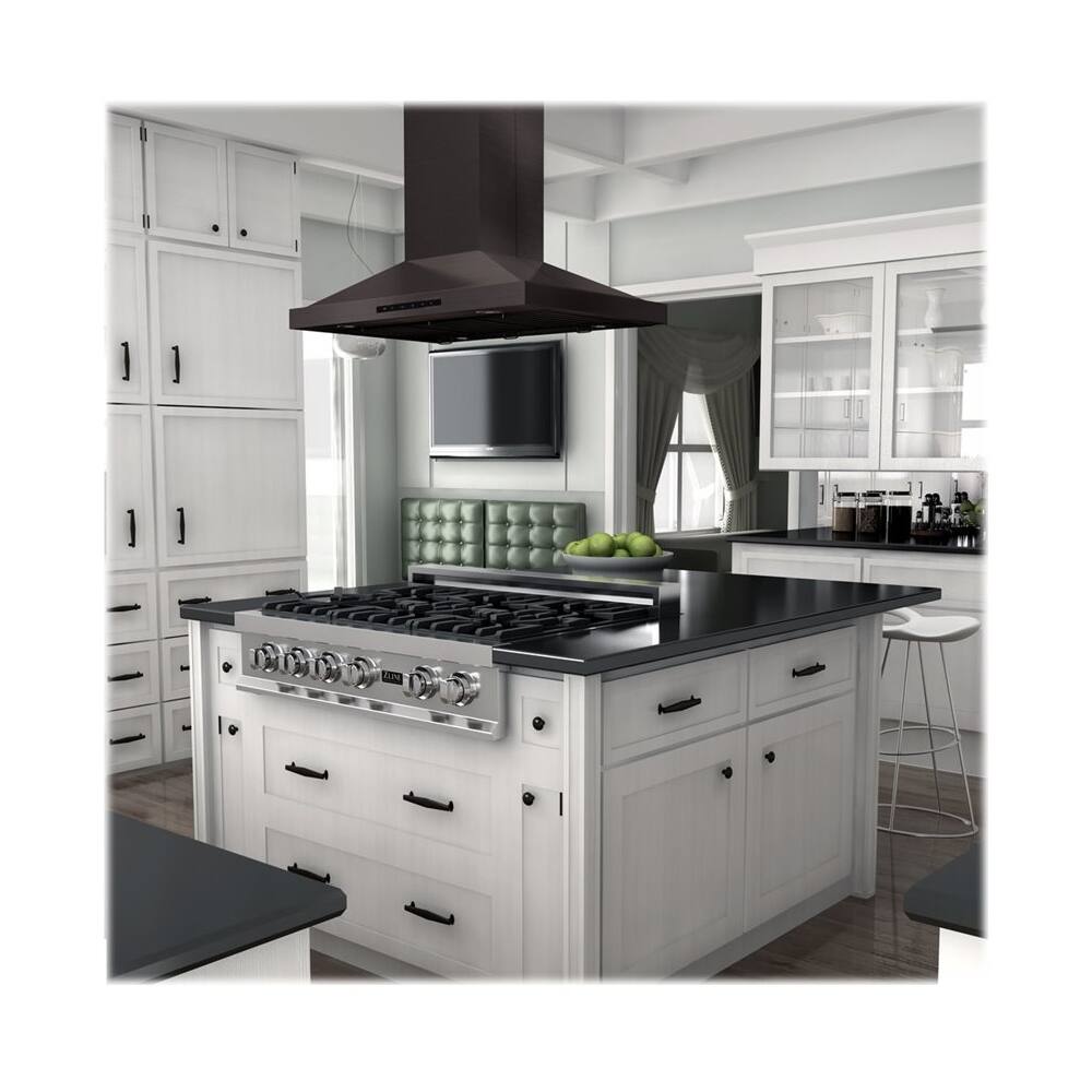 ZLINE - 36 inches - Externally Vented - Island Range Hood - Stainless Steel