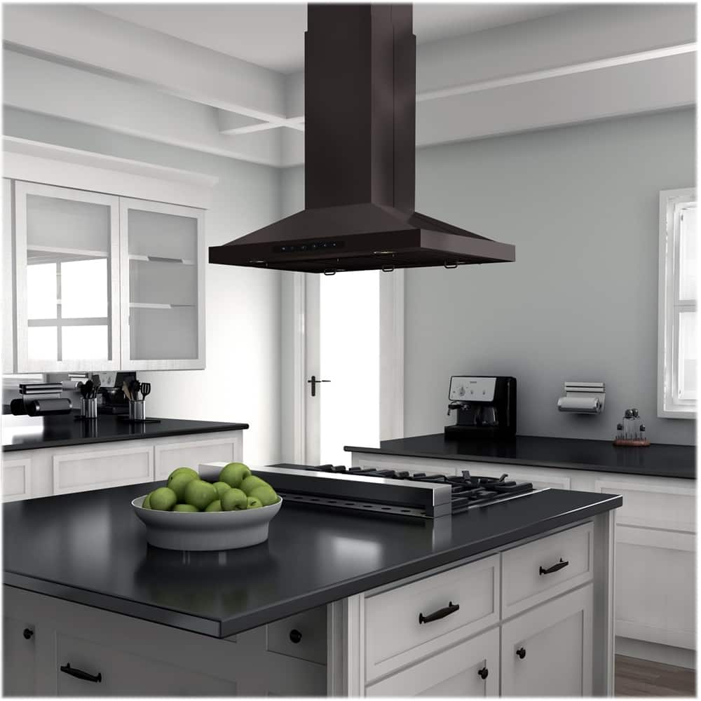ZLINE - 30 inches - Externally Vented - Island Range Hood - Stainless Steel