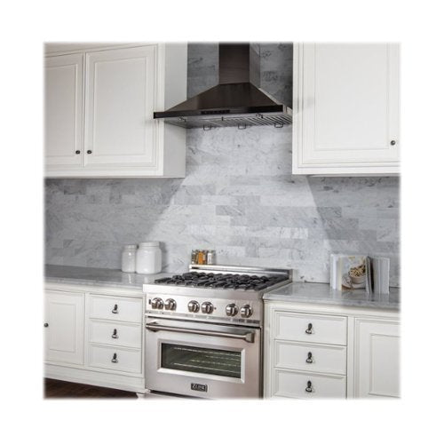 ZLINE - 48 inches - Externally Vented - Wall Range Hood - Black Stainless Steel