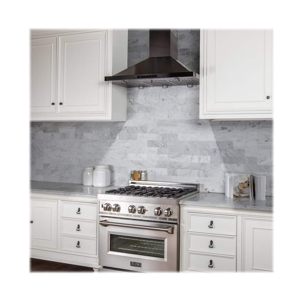 ZLINE - 48 inches - Externally Vented - Wall Range Hood - Black Stainless Steel