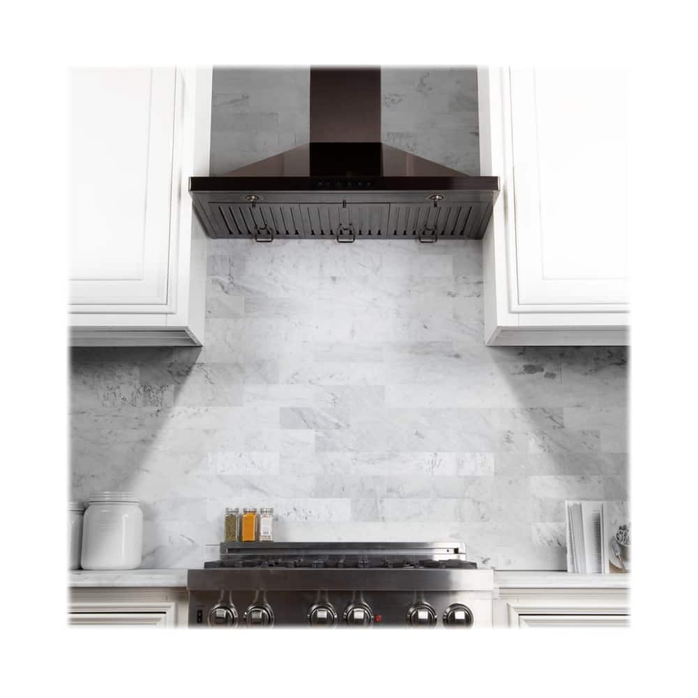 ZLINE - 48 inches - Externally Vented - Wall Range Hood - Black Stainless Steel