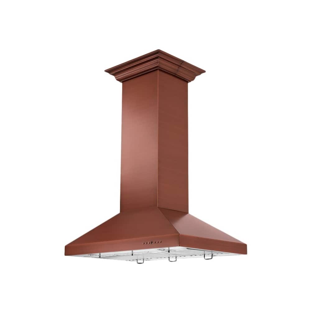 ZLINE - 36 inches - Externally Vented - Island Range Hood - Stainless Steel