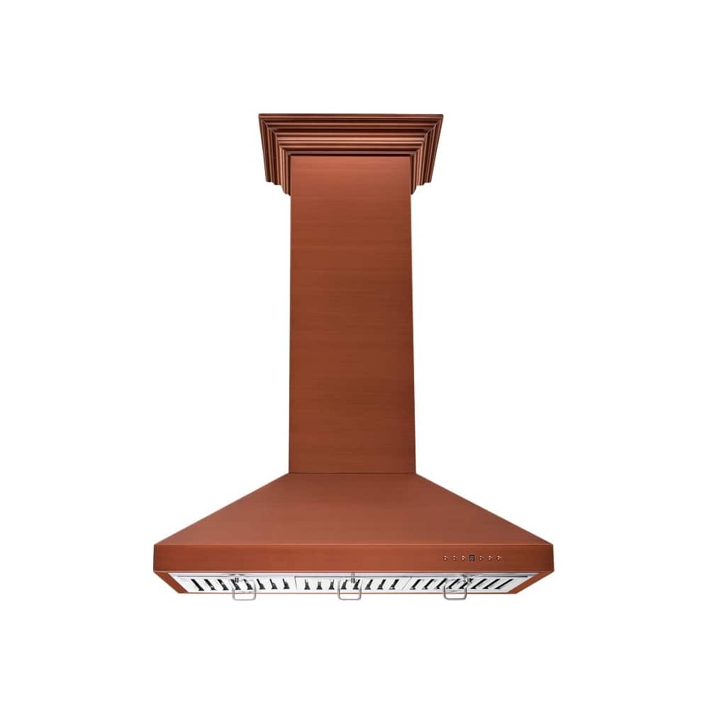 ZLINE - 36 inches - Externally Vented - Island Range Hood - Stainless Steel