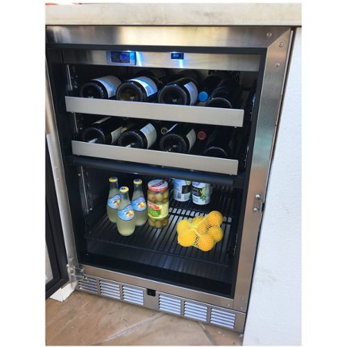 Hestan - 14-Bottle Dual Zone Wine Refrigerator - Gray