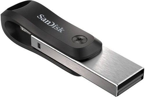 SANDISK - iXpand Flash Drive Go 128GB USB 3.0 Type-A to Apple Lightning for iPhone & iPad - Black / Silver