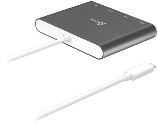 j5create - USB-C to 4-Port HDMI Multi-Monitor Adapter - Silver