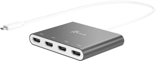 j5create - USB-C to 4-Port HDMI Multi-Monitor Adapter - Silver