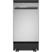 GE - 18" Portable Dishwasher - Stainless Steel