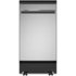 GE - 18" Portable Dishwasher - Stainless Steel