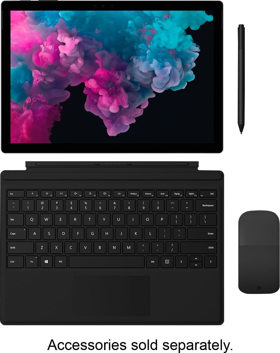 Microsoft - Geek Squad Certified Refurbished Surface Pro 6 - 12.3" Touch-Screen - Intel Core i7 - 8GB - 256GB SSD - Black