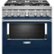 KitchenAid - 36 in. Wide 6 burner 5.1 cu. ft. Freestanding Dual Fuel True Convection Range with Self-Cleaning - Ink Blue