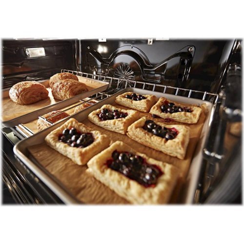 KitchenAid - 36 in. Wide 6 burner 5.1 cu. ft. Freestanding Dual Fuel True Convection Range with Self-Cleaning - Ink Blue
