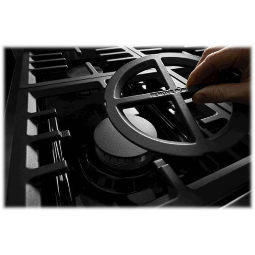 KitchenAid - 36 in. Wide 6 burner 5.1 cu. ft. Freestanding Dual Fuel True Convection Range with Self-Cleaning - Ink Blue