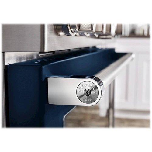KitchenAid - 36 in. Wide 6 burner 5.1 cu. ft. Freestanding Dual Fuel True Convection Range with Self-Cleaning - Ink Blue