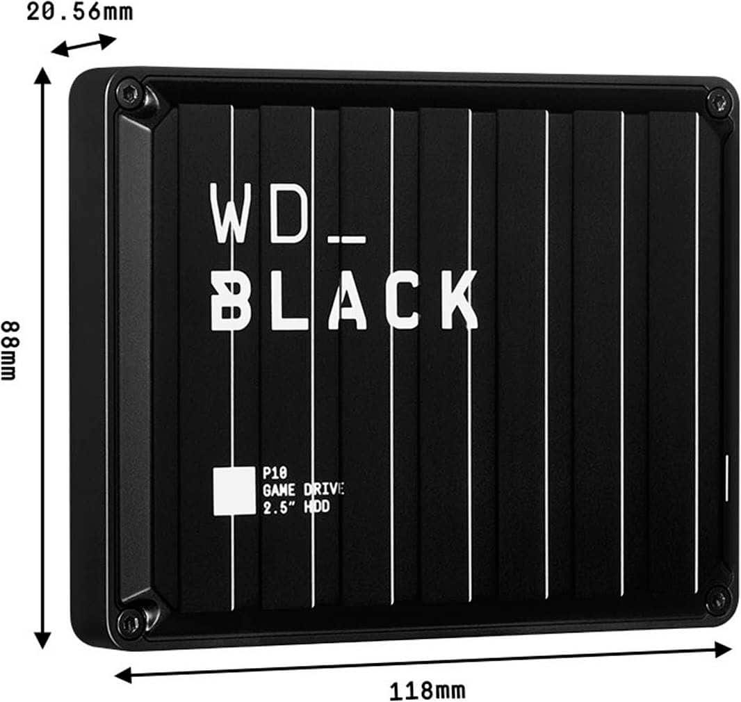 WD - P10 5TB External USB 3.2 Gen 1 Portable Hard Drive - Black